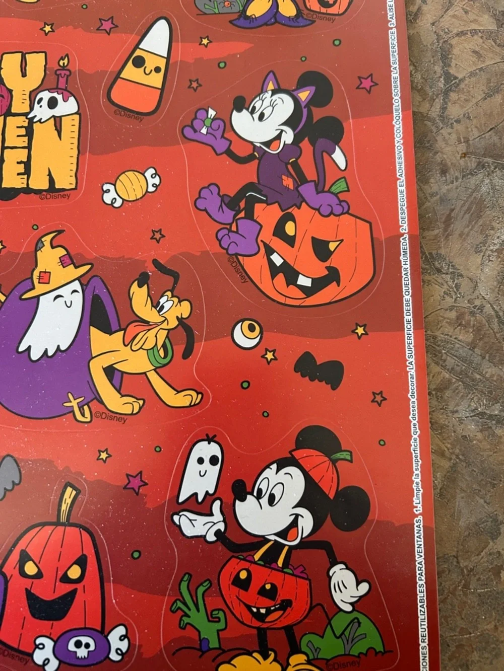 Disney Friends Happy Halloween Static Window Clings